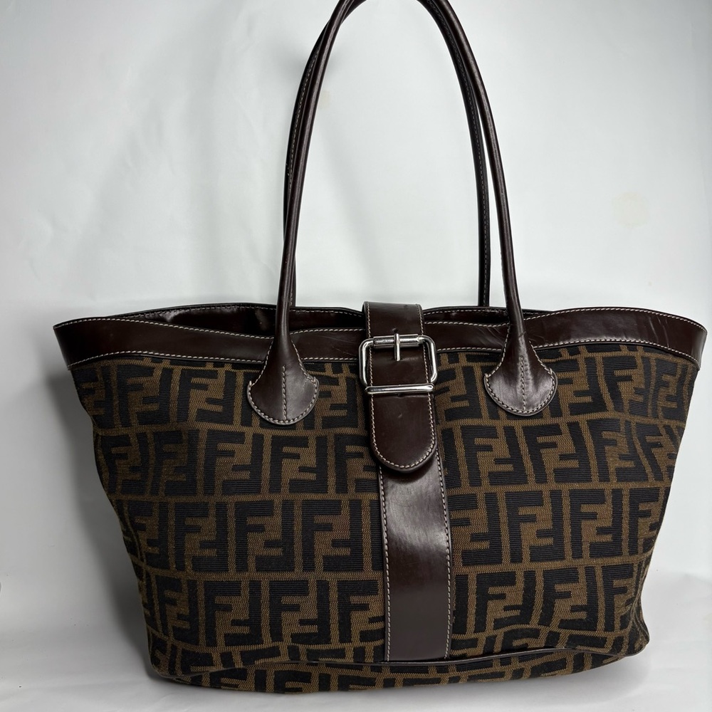 Fendi Brown and Black Tote Bag